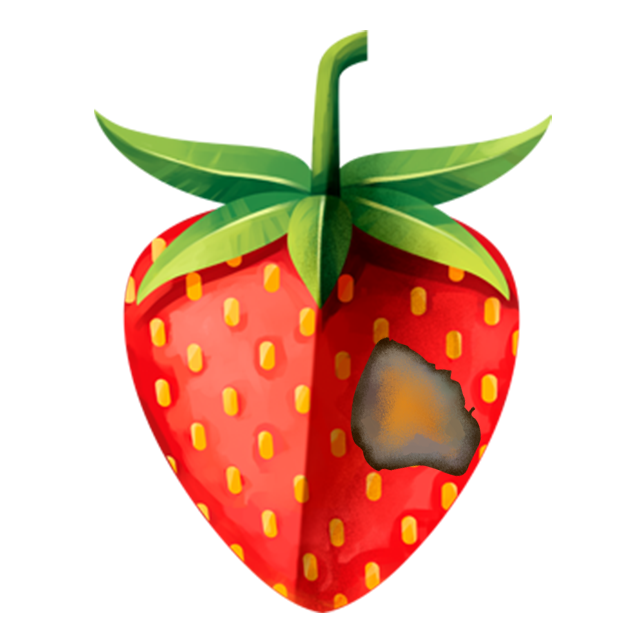 Erdbeere mit Graufäule